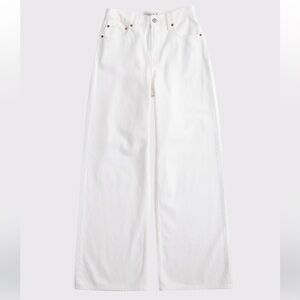 Abercrombie & Fitch White High Rise Wide Leg Jeans 32R